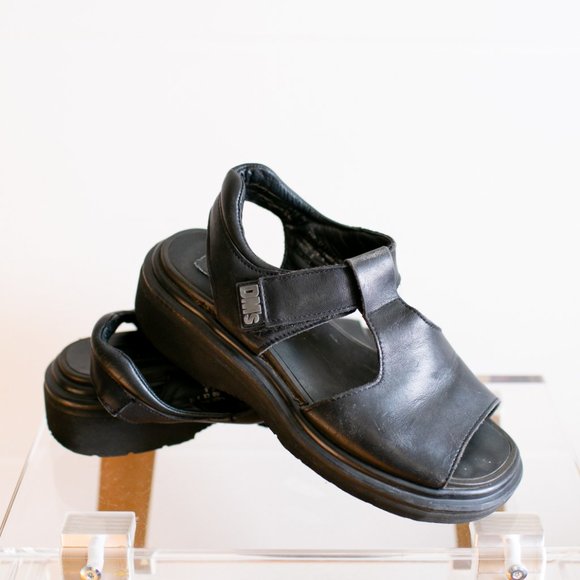 Dr. Martens Shoes - Dr. Martens Vintage T Strap Black Sandal UK 5